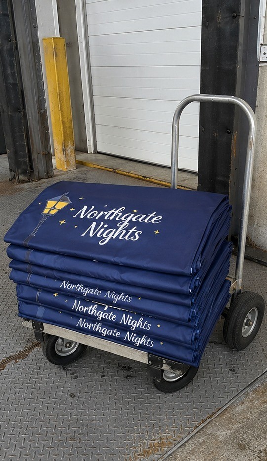 Customer photo of custom barricade covers 3